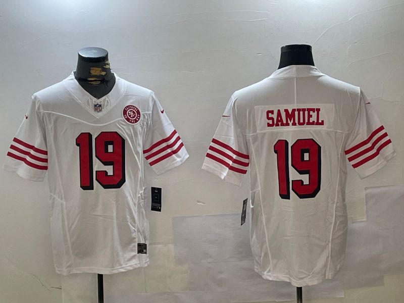 Men San Francisco 49ers #19 Samuel White three generations 2024 Nike Limited NFL Jersey style 3